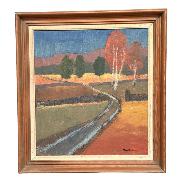 Thure Wahlström, Landscape, 1960s, Oil on Canvas, Framed For Sale