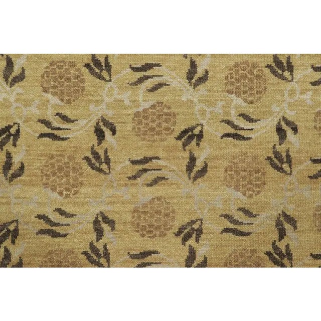 Rug & Kilim Contemporary Block Print Floral Wool Runner by Rug & Kilim, India For Sale - Image 4 of 7