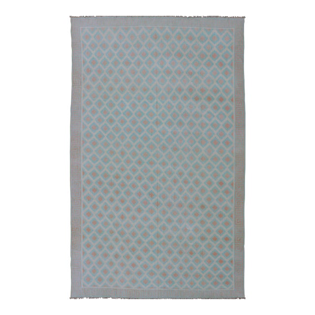 Mid 20th Century Large VintageIndian Cotton Dhurrie Collection of Thomas Britt For Sale