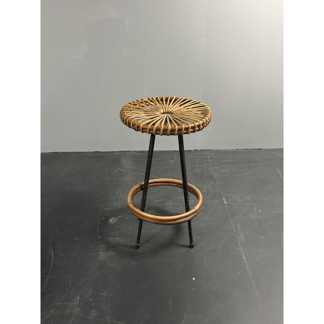 Mid-Century Dutch Rattan Bamboo Bar Stools by Dirk Van Sliedrecht for Rohé Noordwolde, 1950s For Sale - Image 4 of 18