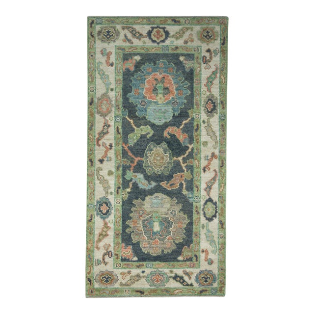 Turkish Oushak Rug 2'7" x 5'1" #17552 For Sale