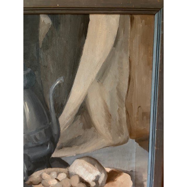 1934 Phyllis Wesley Original Oil on Canvas Still Life “Study in Black and Ochre” – Minneapolis Institute of Arts Exhibition For Sale - Image 13 of 15