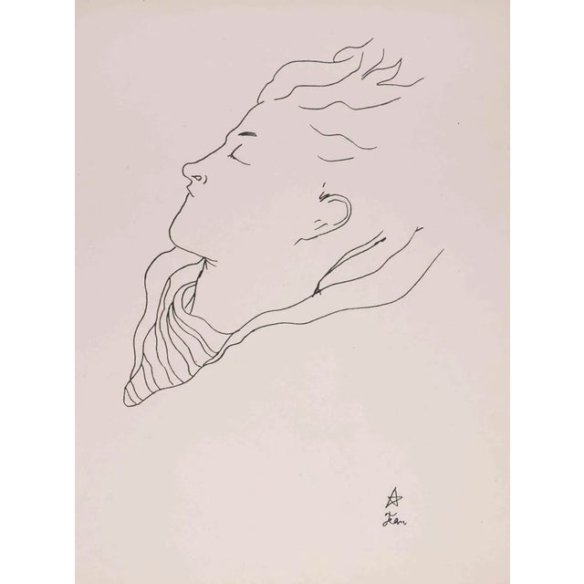Jean Cocteau, Portrait de Jean Desbordes, Lithograph, 1929 For Sale - Image 4 of 4