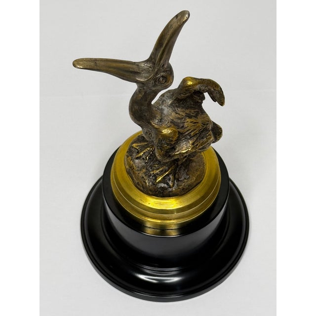 1920s 1920s Majestic Spanish Art Deco Pelican Bird Mascot Sculpture For Sale - Image 5 of 12