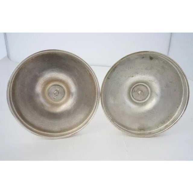 Metal Silverplate Candlesticks Tommi Parzinger - A Pair For Sale - Image 7 of 17