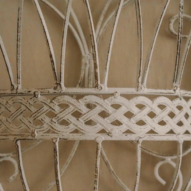 French Country White Wall-Mounted Hay Rack, Set of 2 For Sale - Image 7 of 12