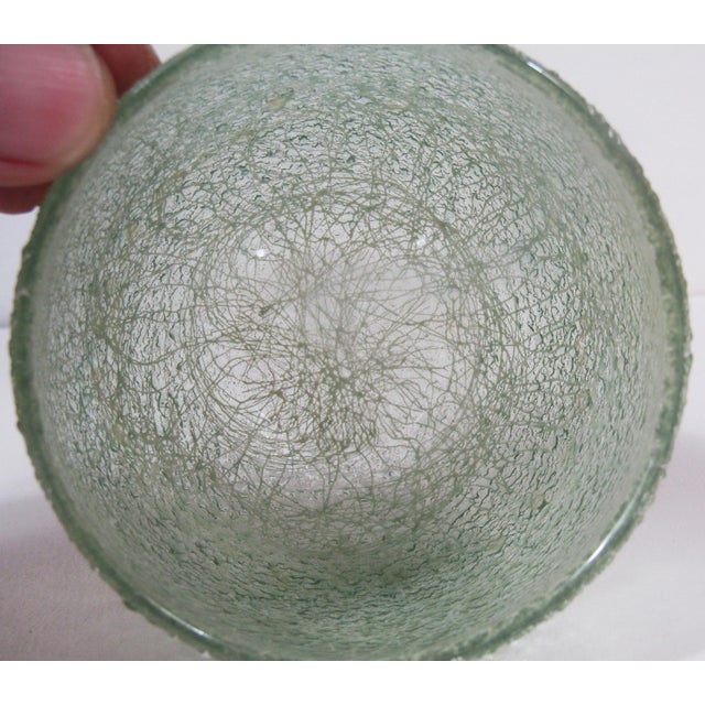 Glass Vintage Mid-Century Modern Spaghetti String Roly Poly Glasses - Set of 4 For Sale - Image 7 of 9