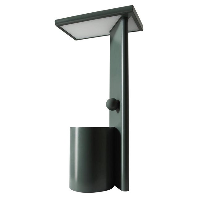 Polyshape Green Aluminium Table Lamp by Ferrerol Babin for Cassina For Sale - Image 12 of 12