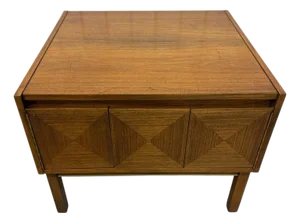 Mid-Century Modern 1960s Walnut Lane Side End Table