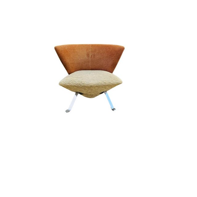 Saporiti Italia Postmodern 2-Tone Jada Slipper Chairs by Giorgio Saporiti, 1970s, Set of 2 For Sale - Image 4 of 10