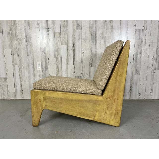 Wood Architectural Modernist Lounge Chair For Sale - Image 7 of 13