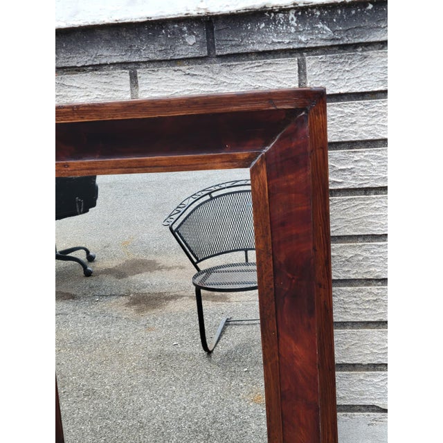 Antique American Empire Flame Mahogany Ogee Wall Mirror 20x30 Wood Backing 1850s For Sale - Image 18 of 18