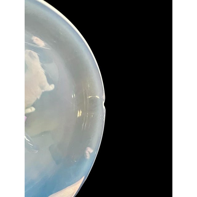 Antique 1920s Fry Foval Cobalt Blue Art Deco Opalescent Lemonade Set-5 Pieces For Sale - Image 12 of 12