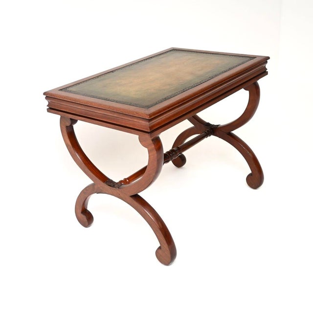 Antique William IV Writing Table with Leather Top, 1830s For Sale - Image 3 of 11