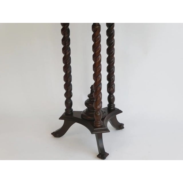 Vintage Wooden Round Barley Twist Side Table For Sale - Image 5 of 8