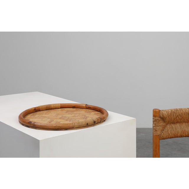 1960s Mid-Century Bamboo Serving Tray, France, 1960s For Sale - Image 5 of 11