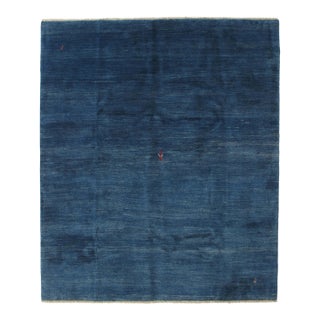 Vintage Hand-Knotted Persian Gabbeh Rug 6'10" X 8'0" For Sale