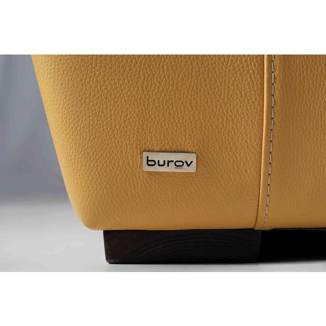 Modern Burov of Paris French Leather Chairs-a Pair For Sale - Image 3 of 12