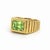 Art Deco Signet Ring for Men With Peridot, Silver, Gold, Size 10 For Sale - Image 4 of 7