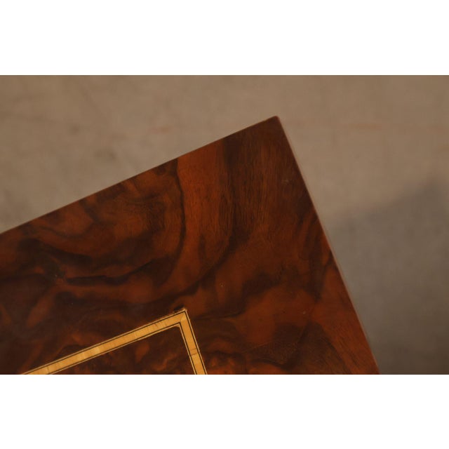 Late 20th Century Custom Regency Style Burl Walnut Double Pedestal 12' Dining Table For Sale - Image 5 of 18