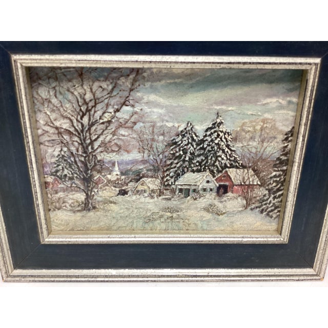 Beautiful Winter Landscape Small Painting on Artist Board. This is a small painting, measuring 9 1/2“ x 7 1/2“ image size...