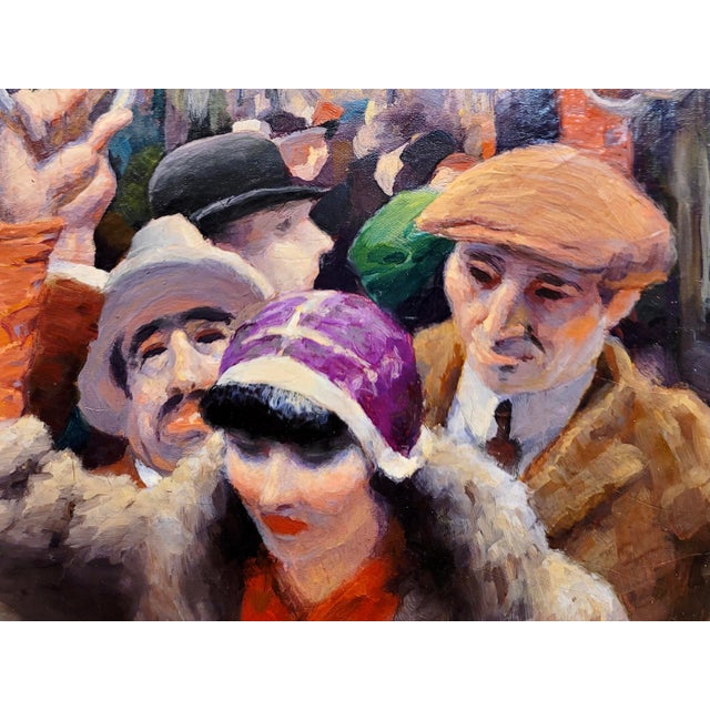 James Chapin -1930s New York Subway Riders- Oil Painting For Sale - Image 4 of 10