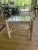 Vintage White Washed Rattan Side Table For Sale - Image 4 of 5