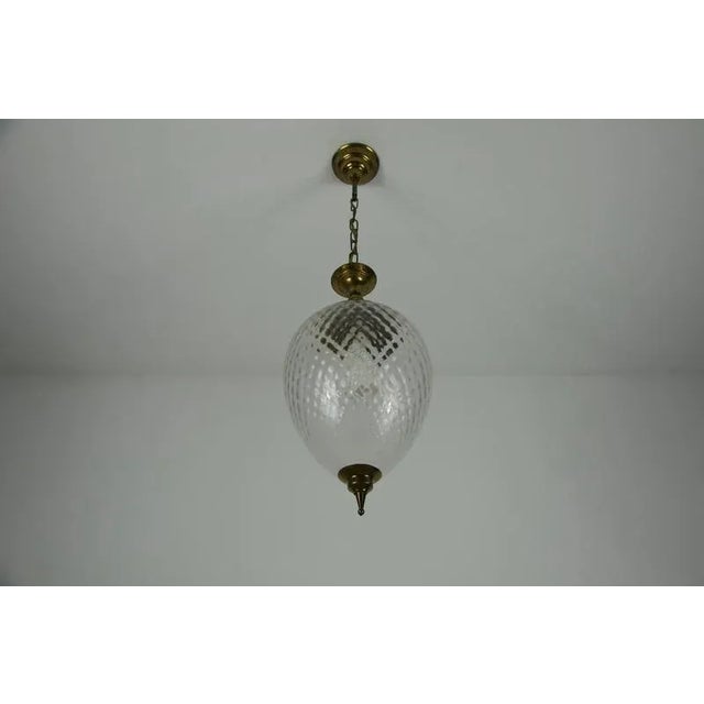 Mid-Century Modern Italian Pendant Lamp in Brass and Glass, 1960s For Sale - Image 10 of 18