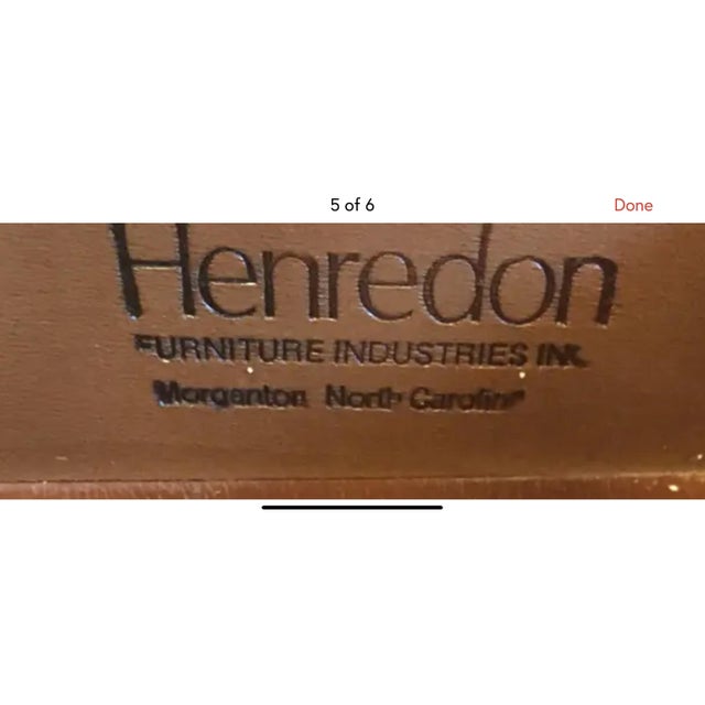 Henredon Scene-One Campaign Style King Size Headboard For Sale In Naples, FL - Image 6 of 6