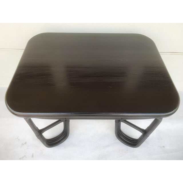 Rattan and Bamboo Table and Chairs Furniture Set, 1980s, Set of 4 For Sale - Image 11 of 18