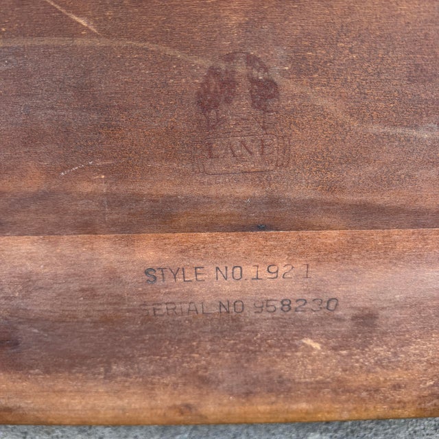 Lane Walnut and Burl Coffee Table For Sale - Image 12 of 12