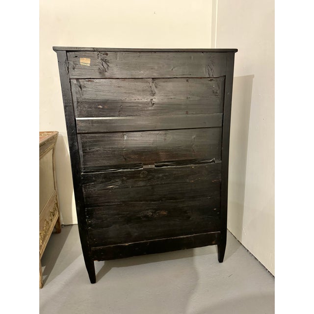 Black Louis XVI Ebonized Secretaire a Abattant C. 1790-1800 For Sale - Image 8 of 8