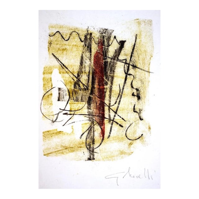 Untitled - Original Monotype by Gastone Novelli - 1957 1957 For Sale