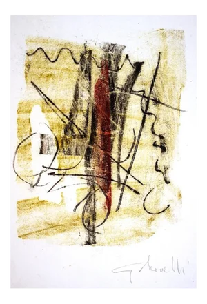 Untitled - Original Monotype by Gastone Novelli - 1957 1957