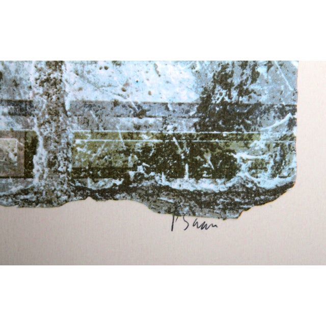 American artist Peter Saari (1951 - ) Yellow Fragment With Column I lithograph. Signed and numbered in pencil. Title:...