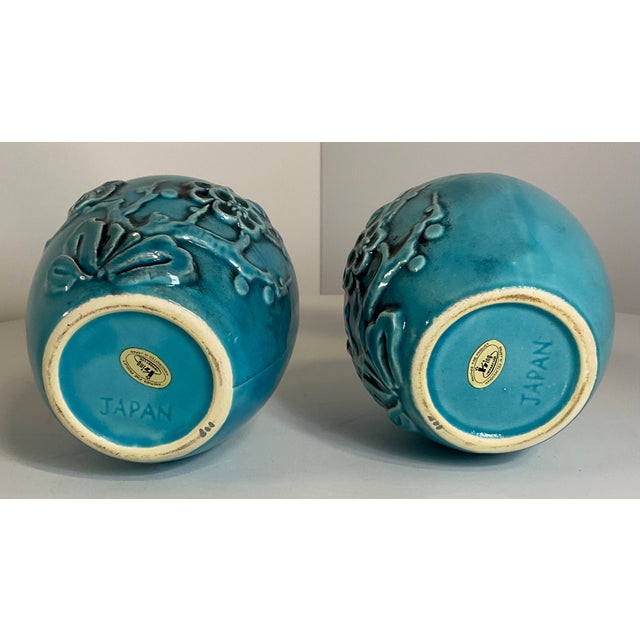 Ceramic Pair of Vintage Japanese Ginger Jars - Set of 2 For Sale - Image 7 of 11