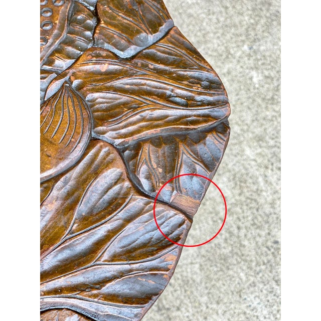 Early 20th Century Antique Liberty & Co Art Nouveau Carved Floral Motif Plant Stand Table For Sale - Image 5 of 11