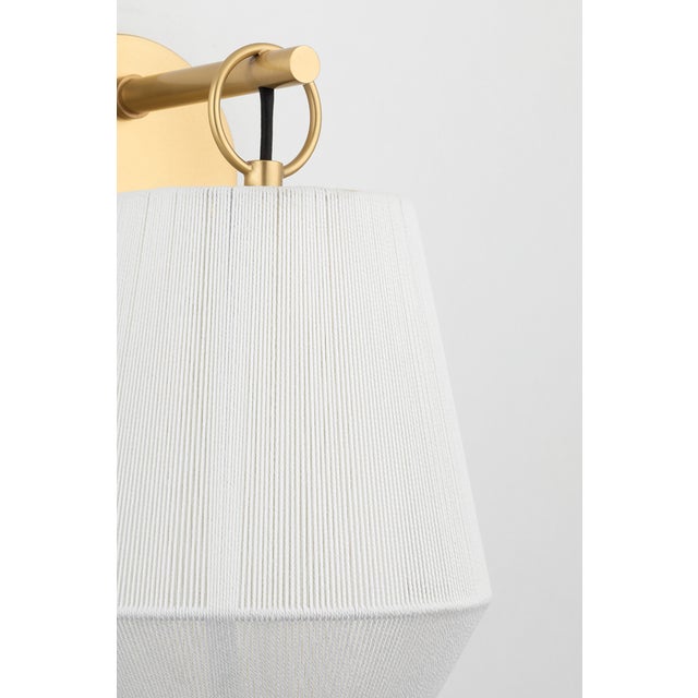 Contemporary Hudson Valley Lighting Debi 7.5 in. 1 Light Wall Sconce in Aged Brass Finish For Sale - Image 3 of 5