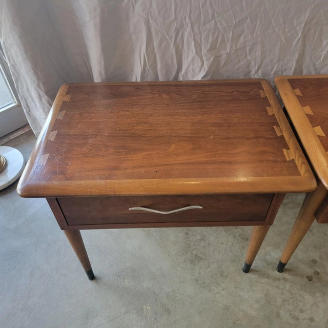 Lane Acclaim Walnut Nightstands. Walnut with inlaid dovetail joints. Condition- Good vintage condition. Minor wear typical...