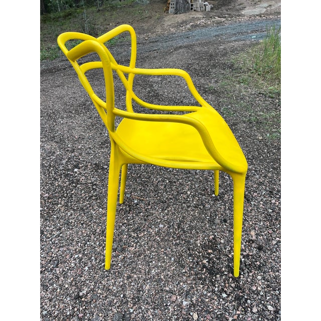 Mid-Century Modern In the Style of Philippe Starck for Kartell "Masters" Armchair in Mustard Yellow For Sale - Image 3 of 4