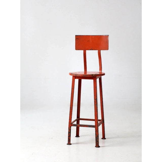 Vintage Industrial Stool For Sale - Image 9 of 9