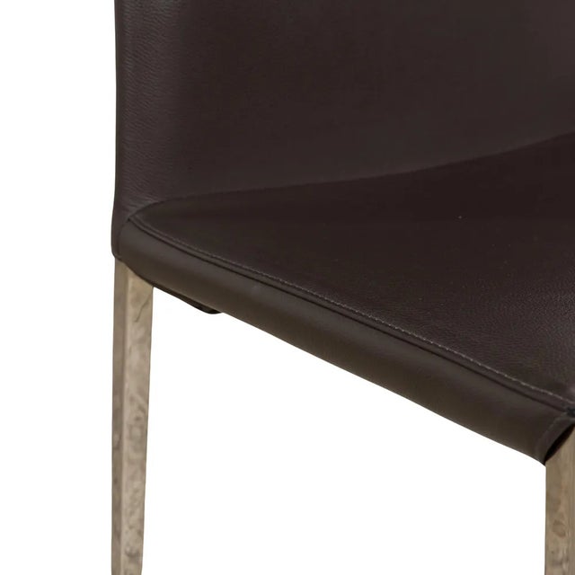 Modern Maya Leather Chairs in Grey from Cattelan Italia, Set of 4 For Sale - Image 3 of 12