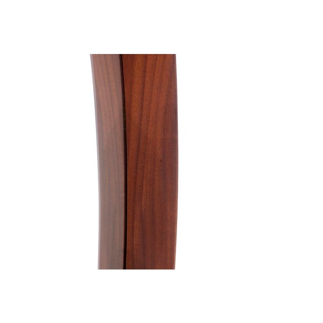 Vintage Oval Wooden Mirror, Italy, 1960s For Sale - Image 6 of 14