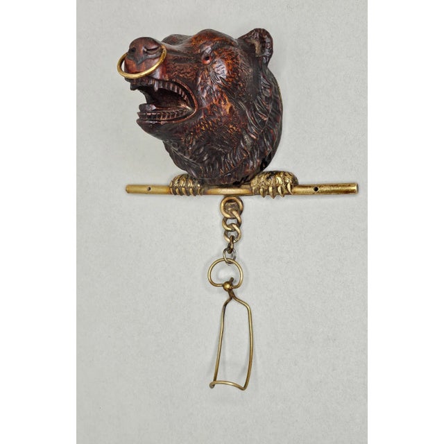 A rare and exceptional hand carved German Black Forest wall-mounted hanger. circa 1890 Born in the late 19th / early 20th...