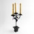 Vintage Hand-Forged Iron Rose Candelabra Set For Sale - Image 11 of 12