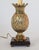 Vintage Footed Brass Pineapple Table Lamp W/ Wood Base For Sale - Image 4 of 13