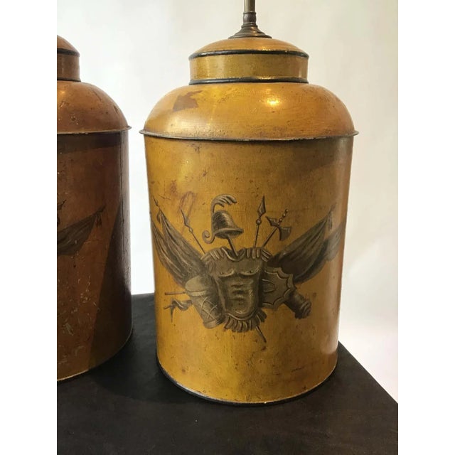 1940s Classical Tole Lamps - A Pair For Sale In New York - Image 6 of 13