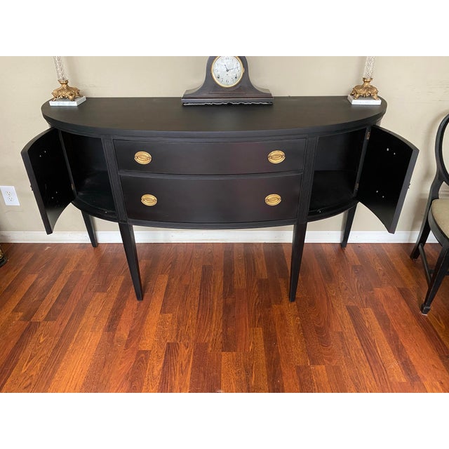 Hepplewhite Hepplewhite Demilue Bow Front Buffet Sideboard For Sale - Image 3 of 7