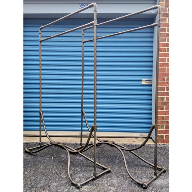 Steampunk Bronze Garment Racks A Pair Chairish