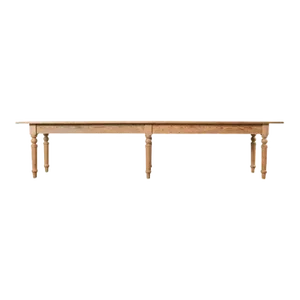 Country French Bleached Oak Pine Farmhouse Harvest Dining Table
